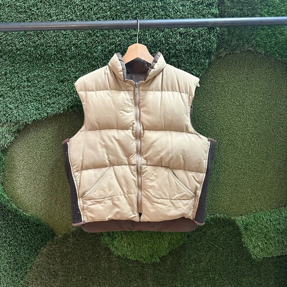 Vintage 1980s Reversible Puffer Vest Large - Picture 1 of 5
